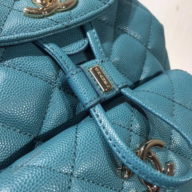 Chanel女包 2020早春新款黑色荔枝紋小牛皮 Duma雙肩背包  djc4009